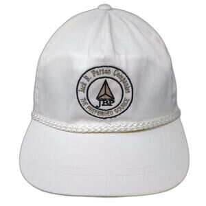Imperial 5 Panel White Slideback Hat One Size Jack B. Parson Companies Rope JBP
